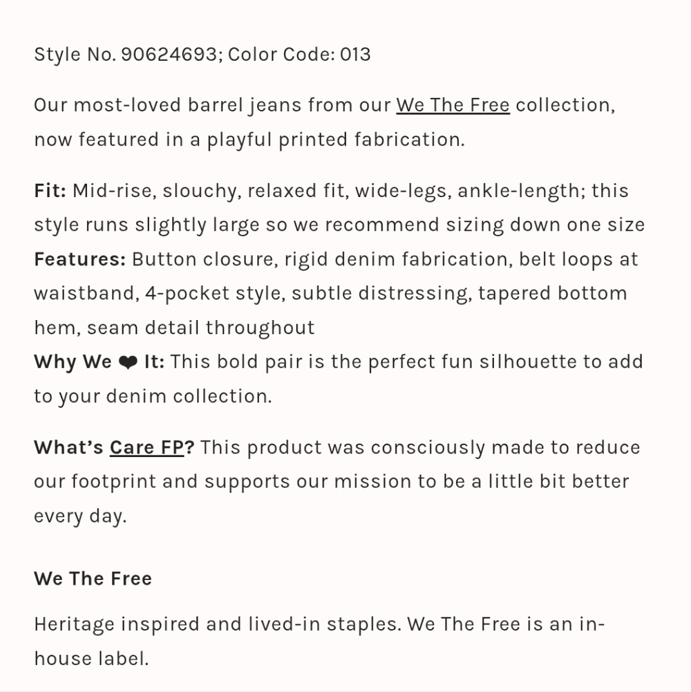 We The Free Good Luck Barrel Jeans - Picture 11 of 14